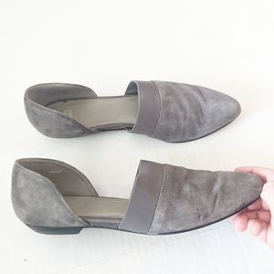 Eileen Fisher Flute Gray Pointed Toe D'orsay Flats